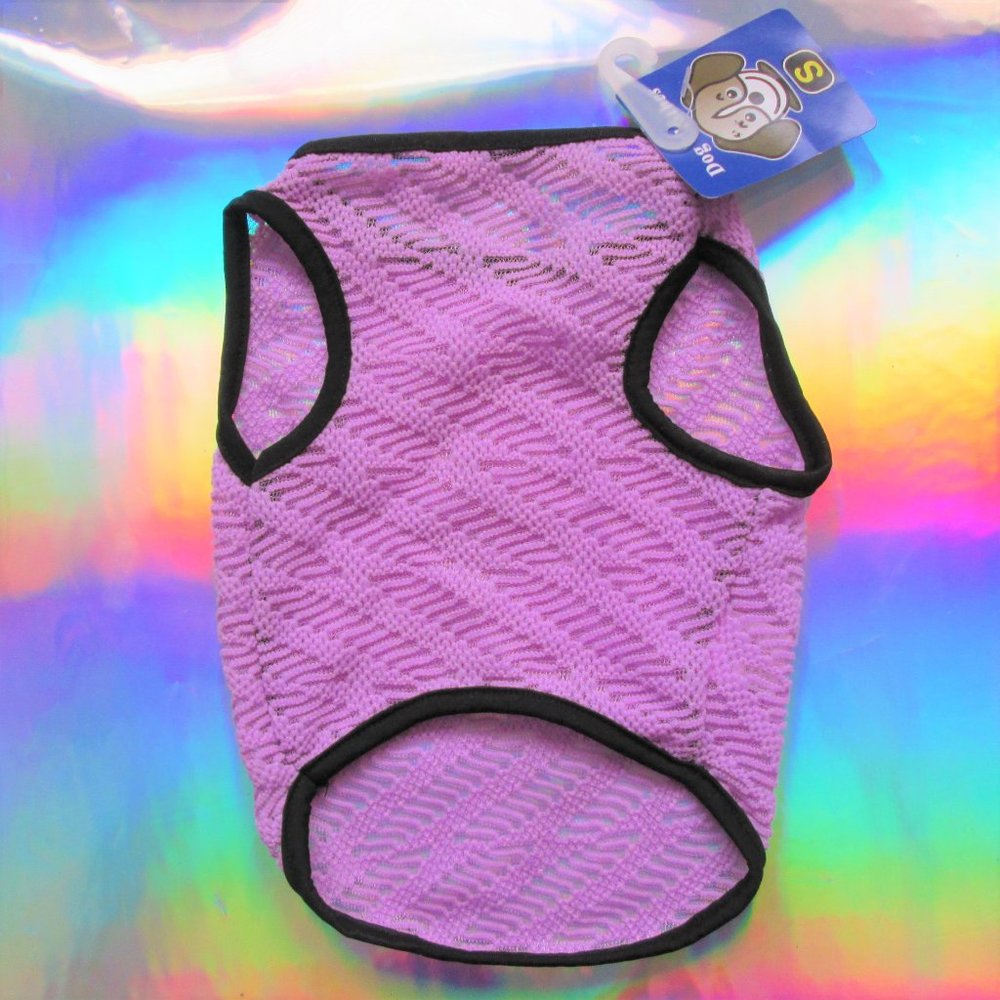 NEW pastel purple sheer dog shirt size small